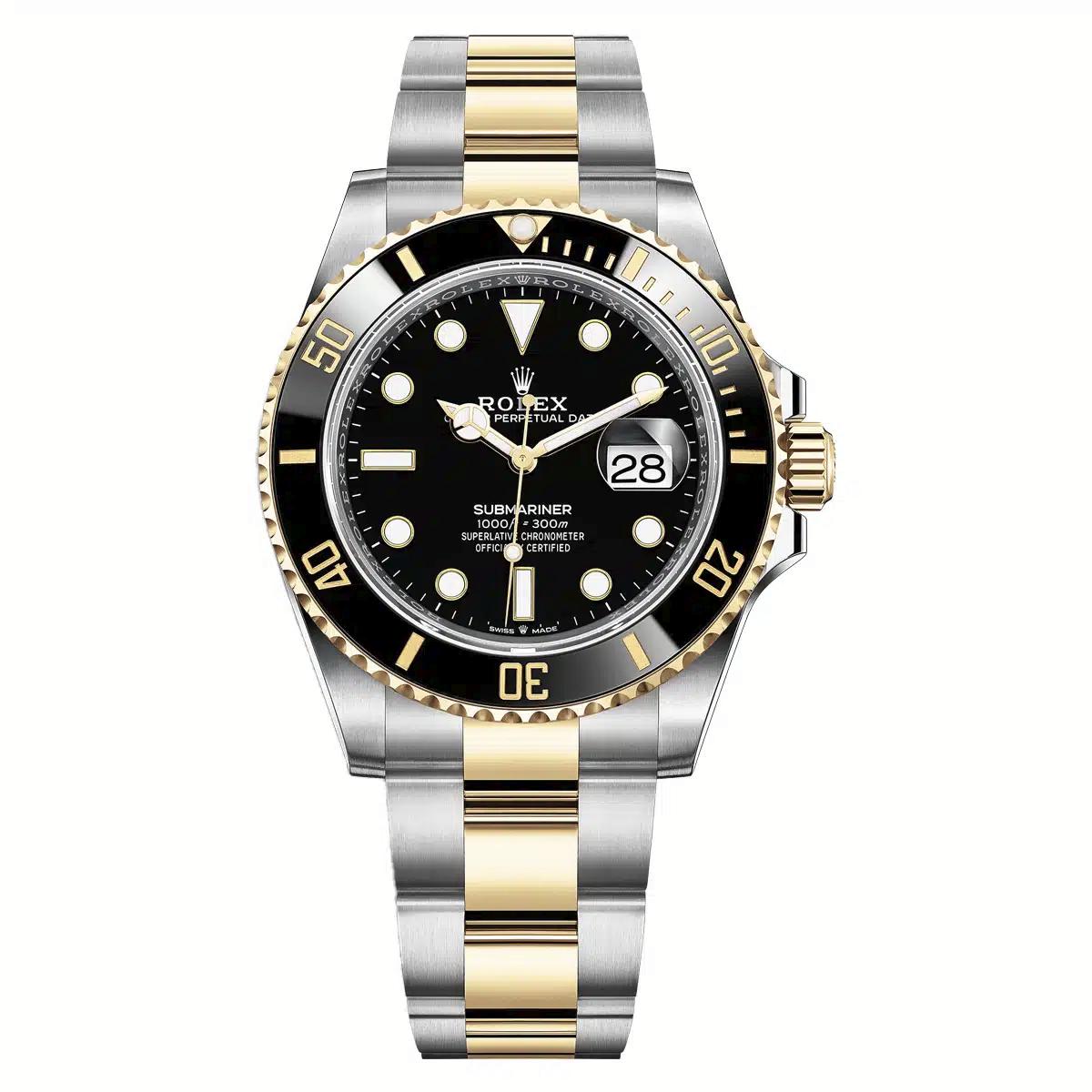 Đồng Hồ Rolex Submariner Date 126613Ln 41mm Nam Đen Vàng Xám