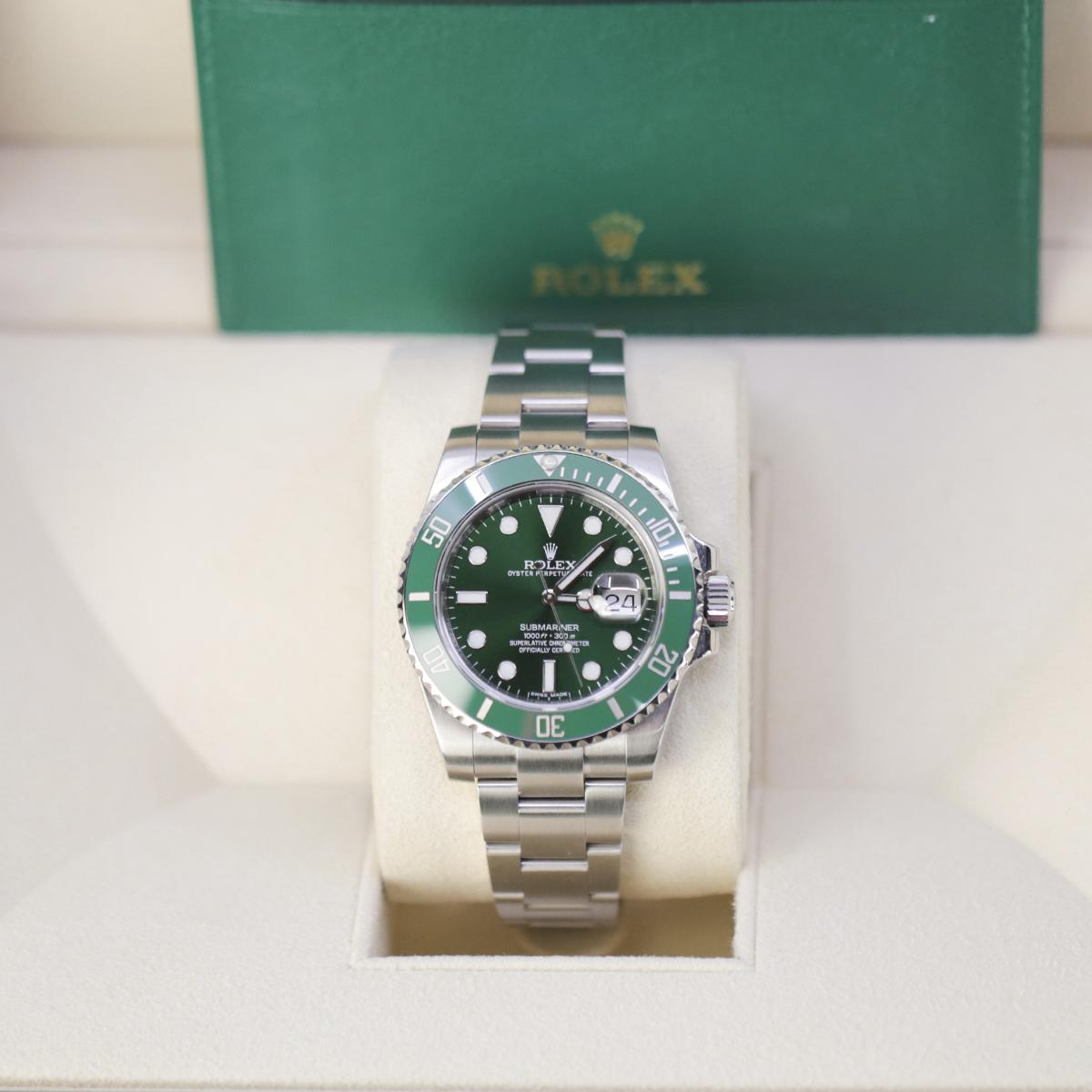 Đồng Hồ Rolex Submariner Hulk 116610LV 40mm Nam Xanh Lá Xám