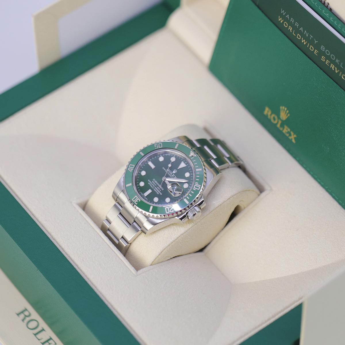 Đồng Hồ Rolex Submariner Hulk 116610LV 40mm Nam Xanh Lá Xám