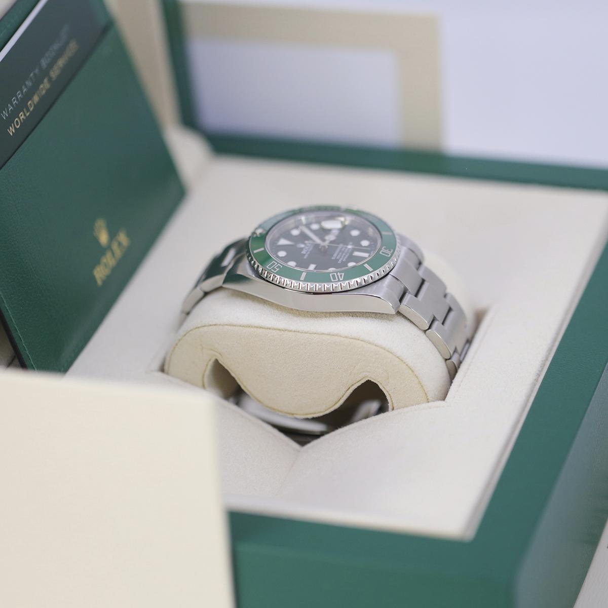 Đồng Hồ Rolex Submariner Hulk 116610LV 40mm Nam Xanh Lá Xám