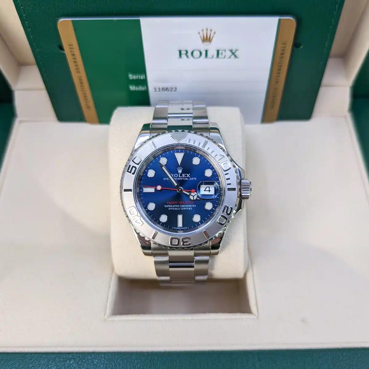 Đồng Hồ Rolex Yacht-Master 116622 40mm Nam Xanh Xám