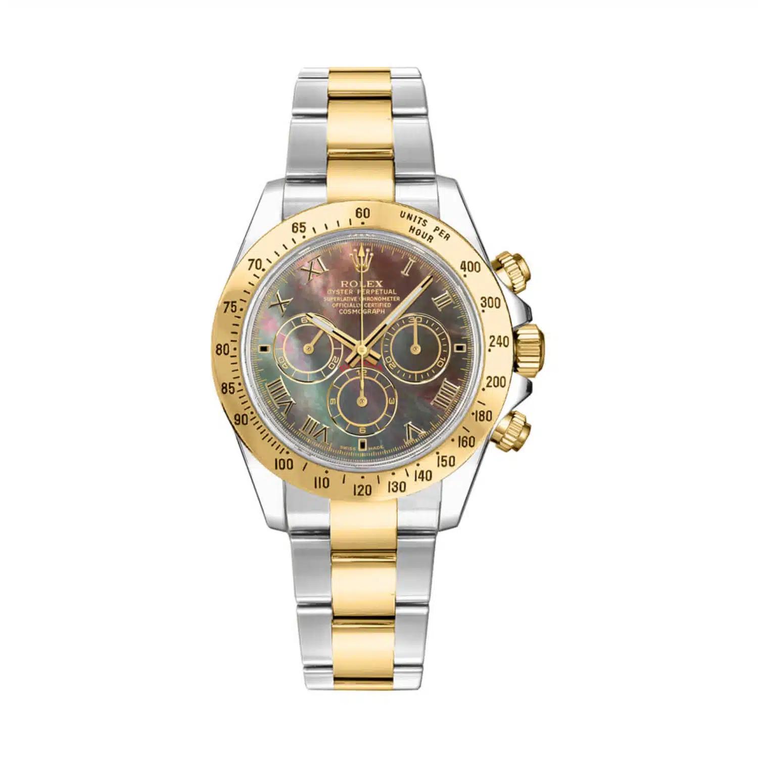 Đồng Hồ Rolex Cosmograph Daytona 116523 MOP 40mm Nam Vàng Xám