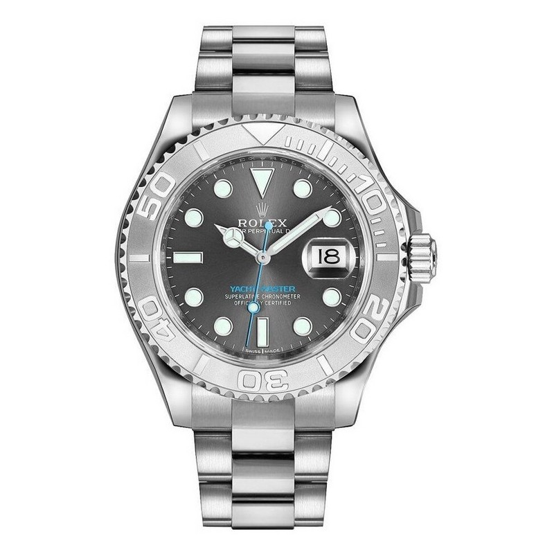 Đồng Hồ Rolex Yacht-Master 116622 Dark Rhodium Dial 40mm Nam Xám