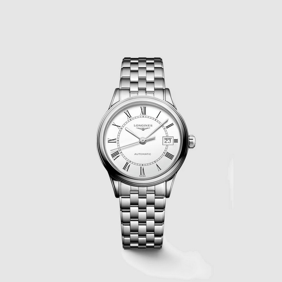 Đồng Hồ Longines Flagship Nữ 30mm Trắng Xám