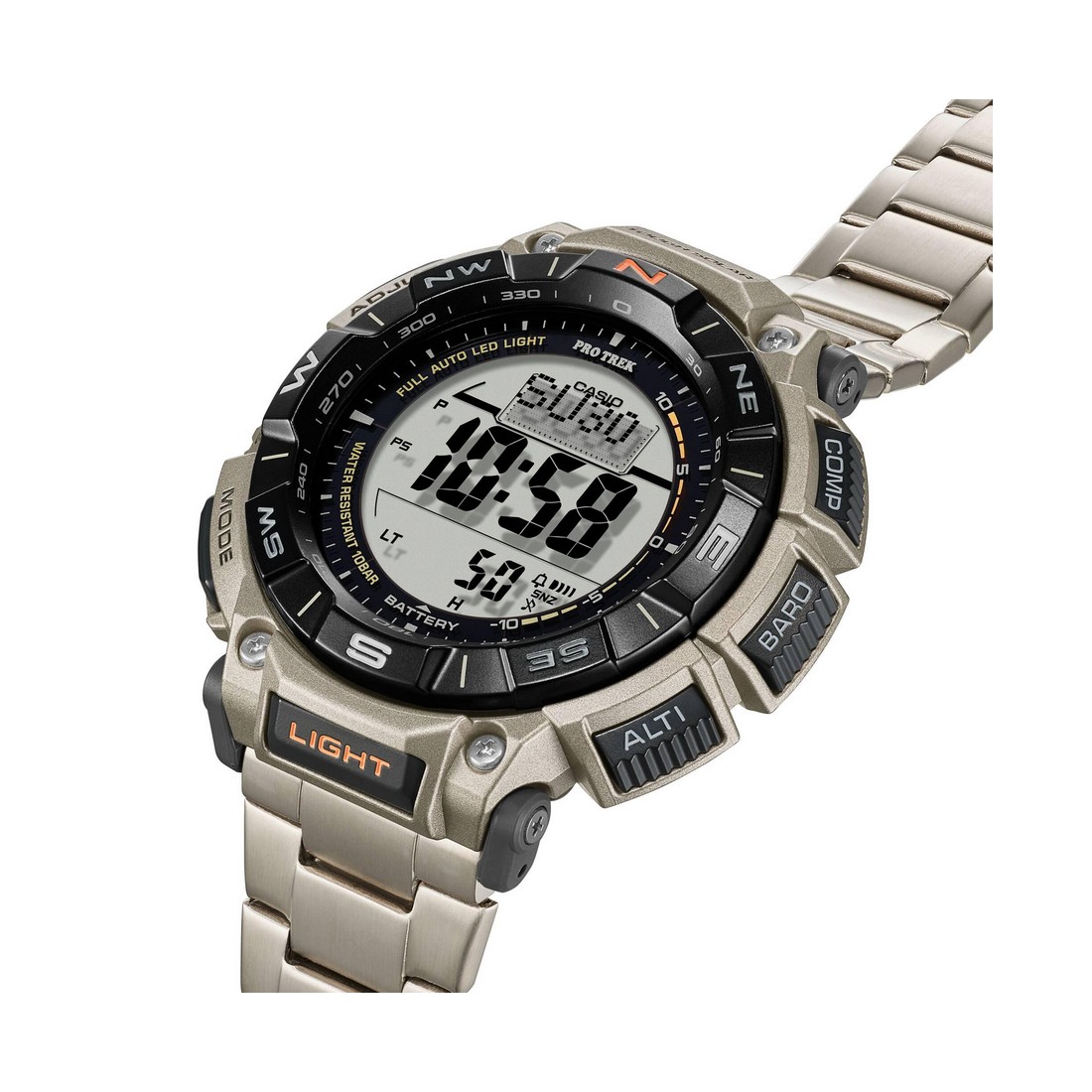 Đồng Hồ Casio Prg-340T-7 Nam Đen Xám