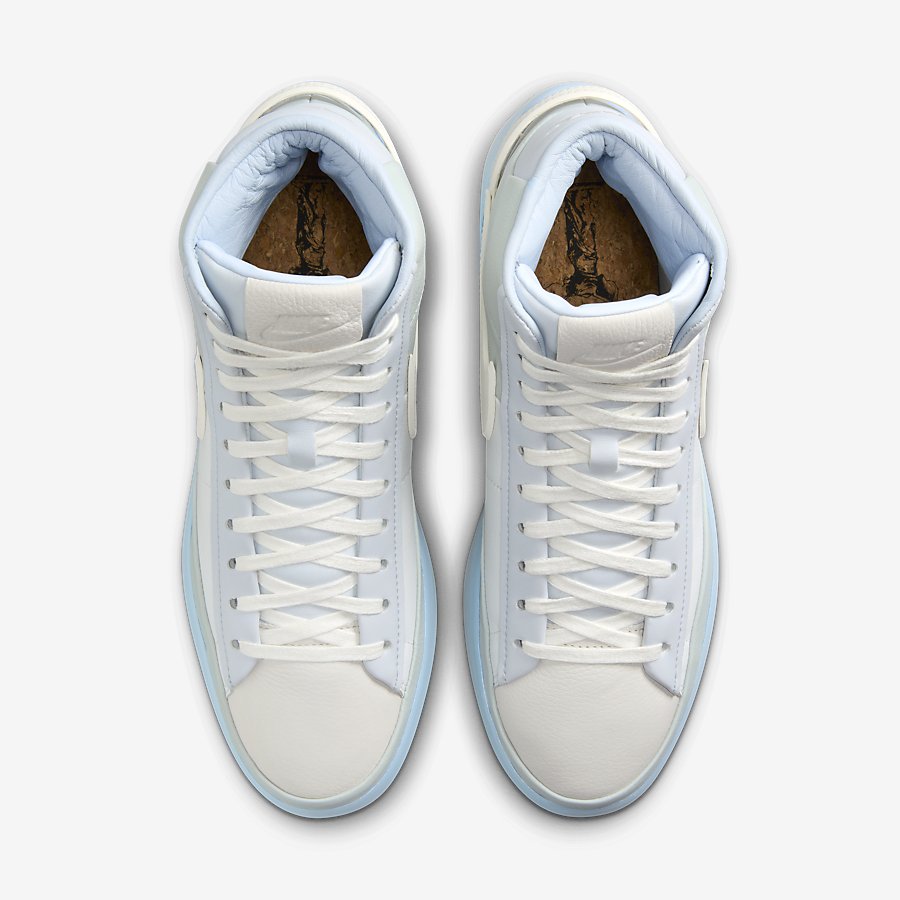 Giày Nike Blazer Phantom Mid Nam Trắng Xanh