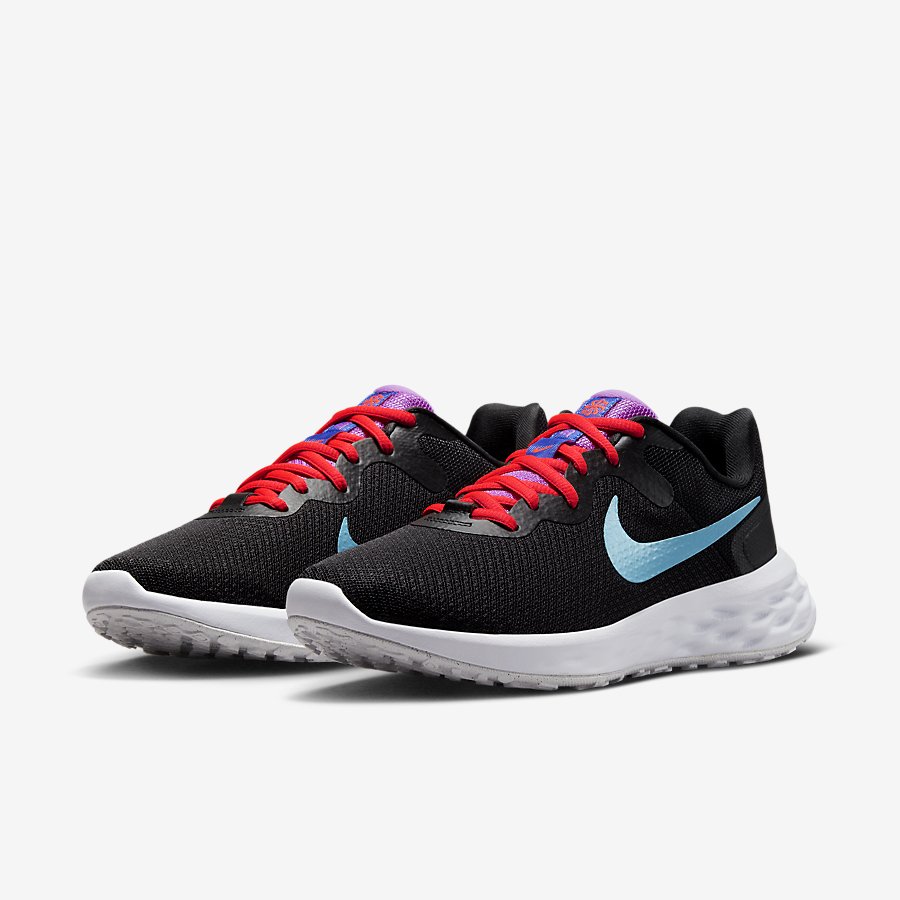 Giày Nike Revolution 6 Nữ Đen Xanh 