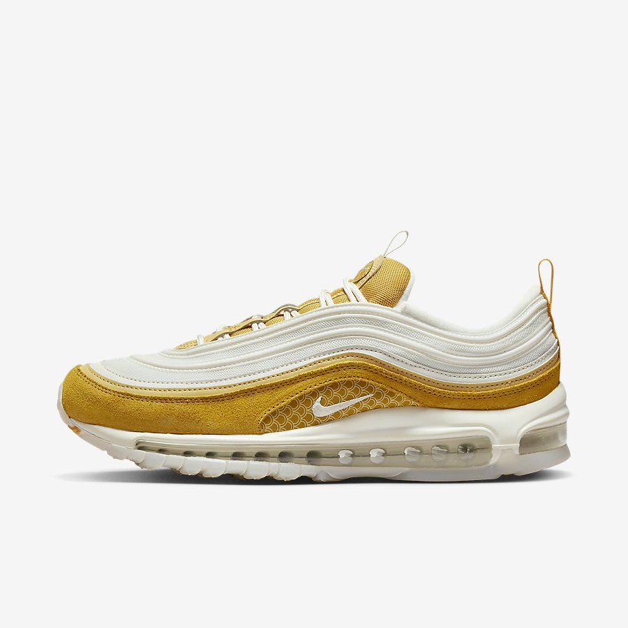 Giày Nike Air Max 97 Premium Nam Trắng Vàng 