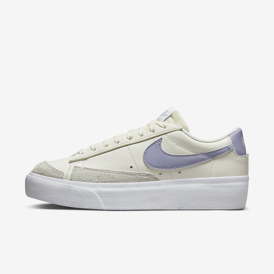 Giày Nike Blazer Low Platform Nữ Trắng Xanh