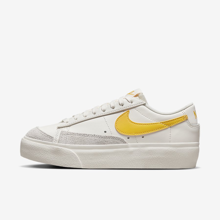 Giày Nike Blazer Low Platform Nữ Trắng Vàng