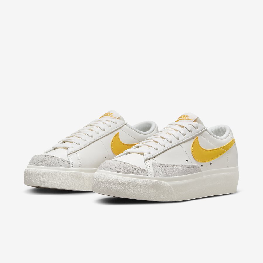 Giày Nike Blazer Low Platform Nữ Trắng Vàng