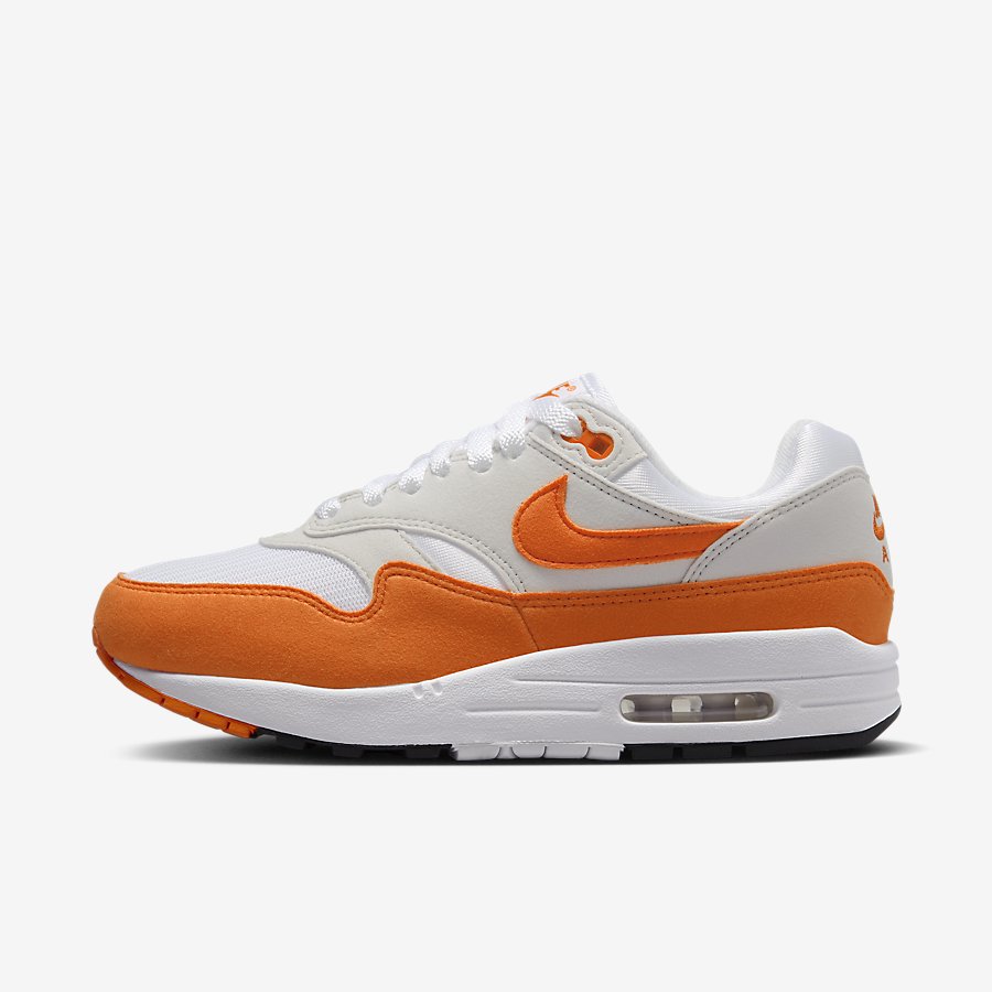 Giày Nike Air Max 1 Nữ Trắng Cam 