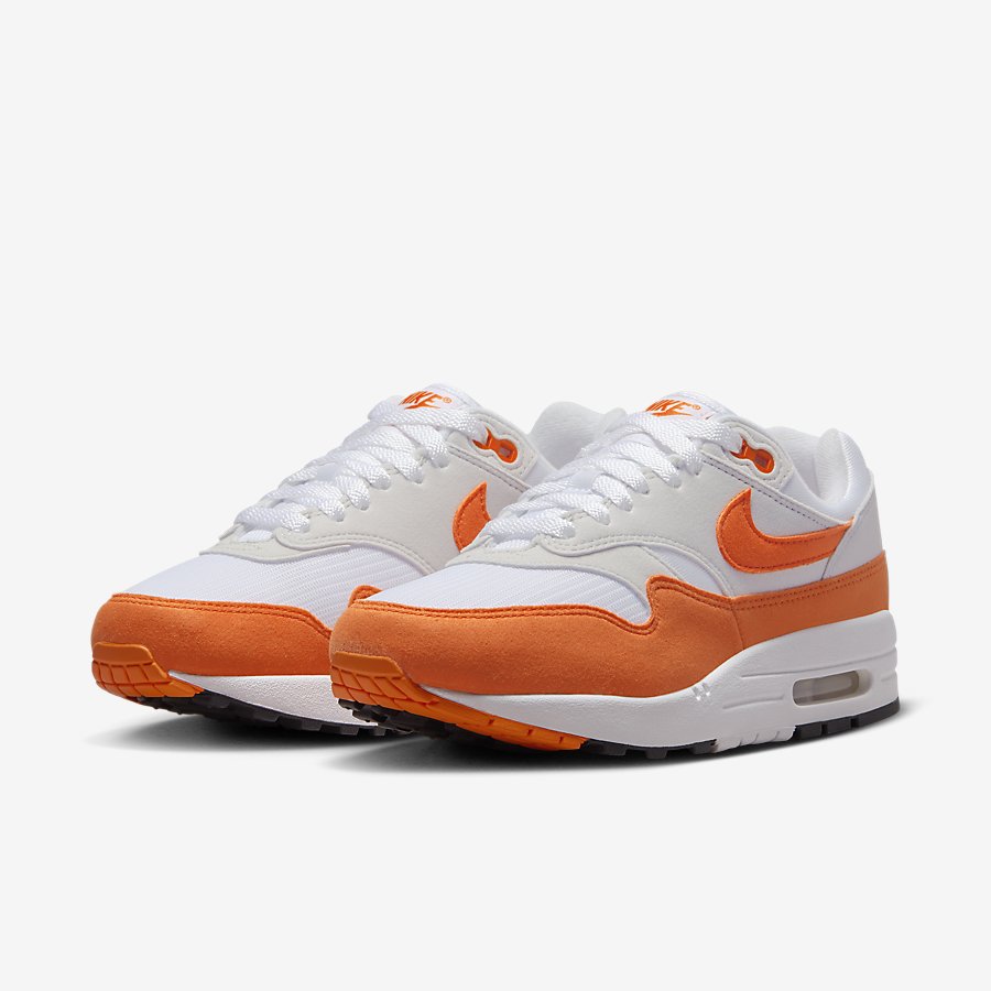 Giày Nike Air Max 1 Nữ Trắng Cam 