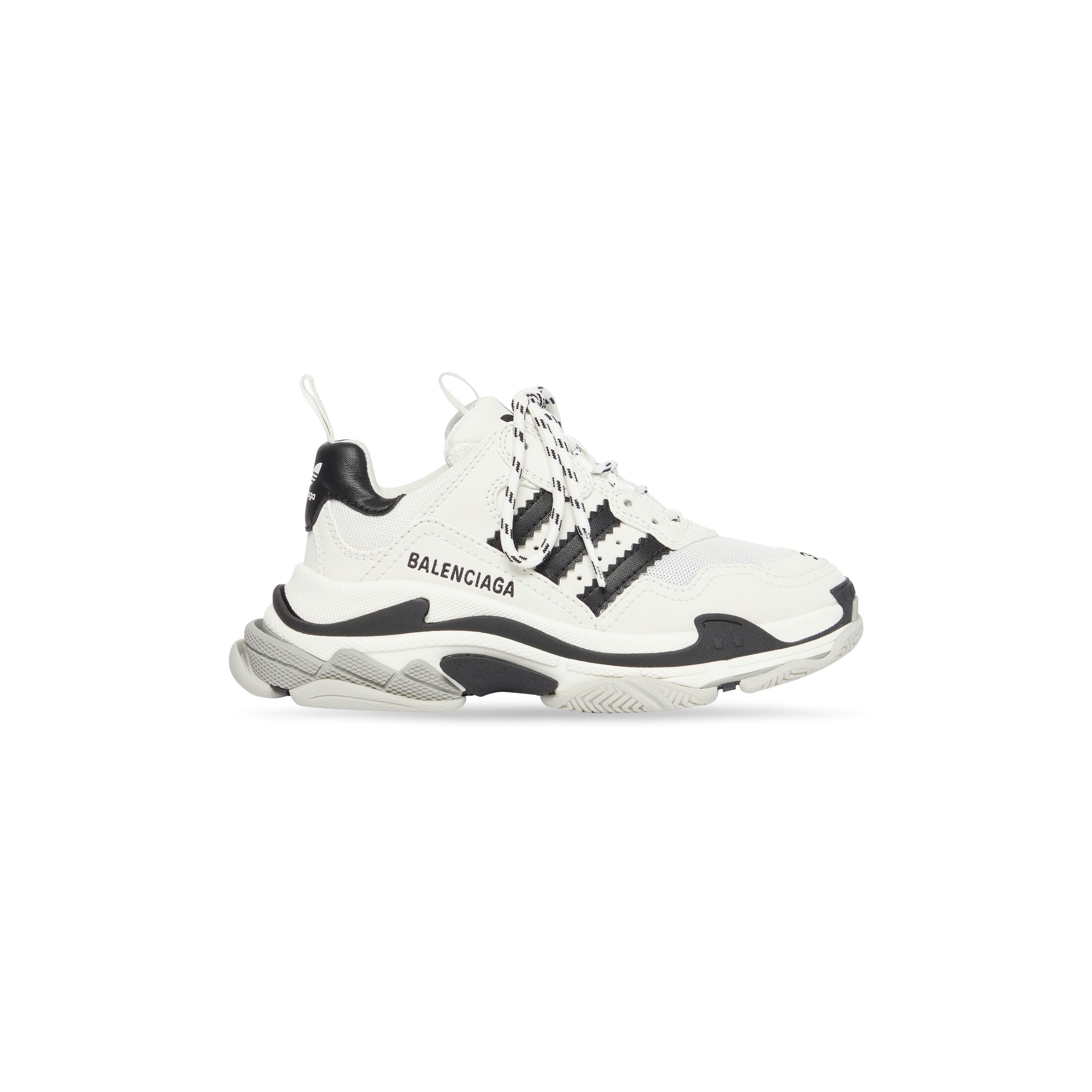 Giày Balenciaga Adidas Triple S Sneaker Nữ Trắng Đen Xám