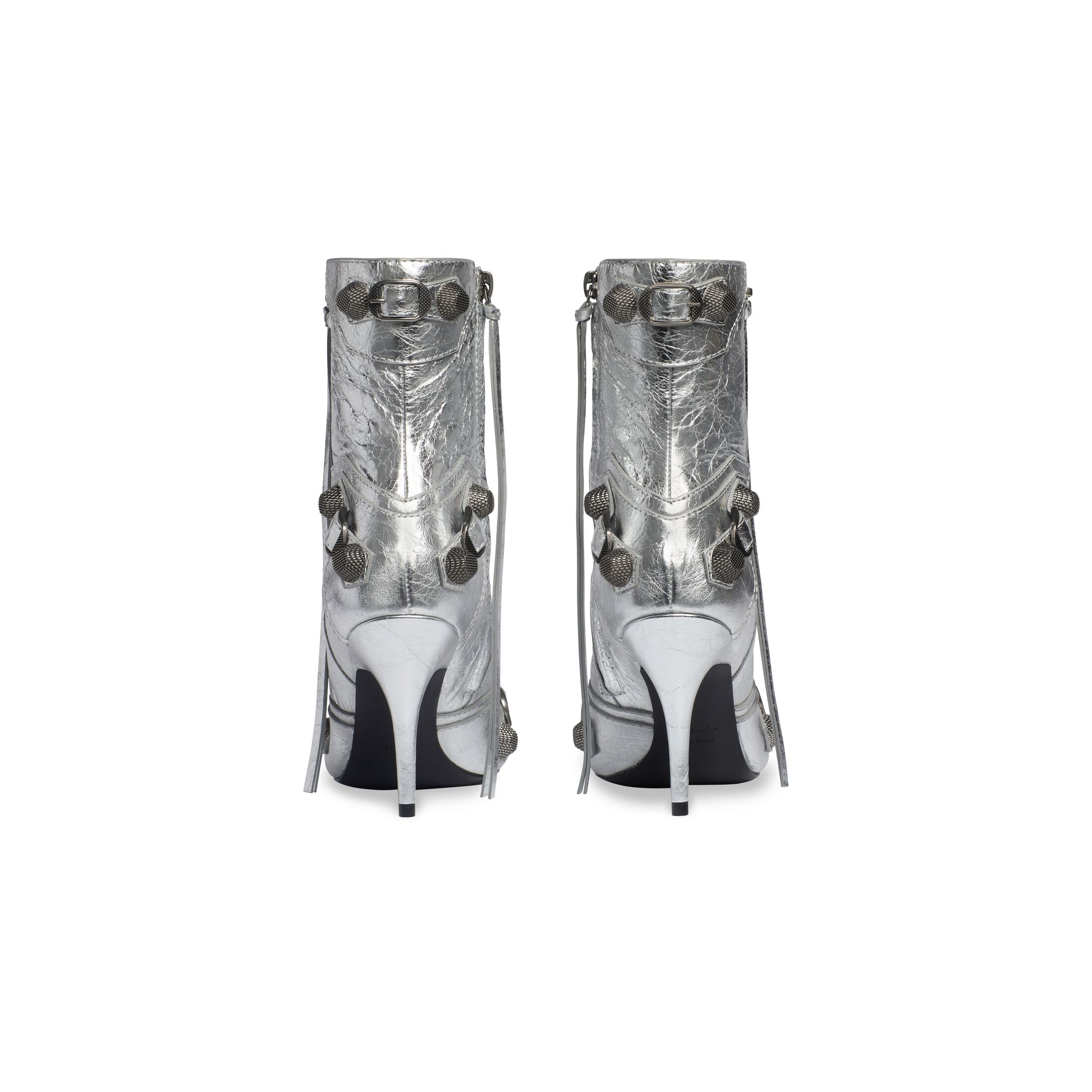 Giày Balenciaga Cagole 90Mm Bootie Metallized Nữ Bạc