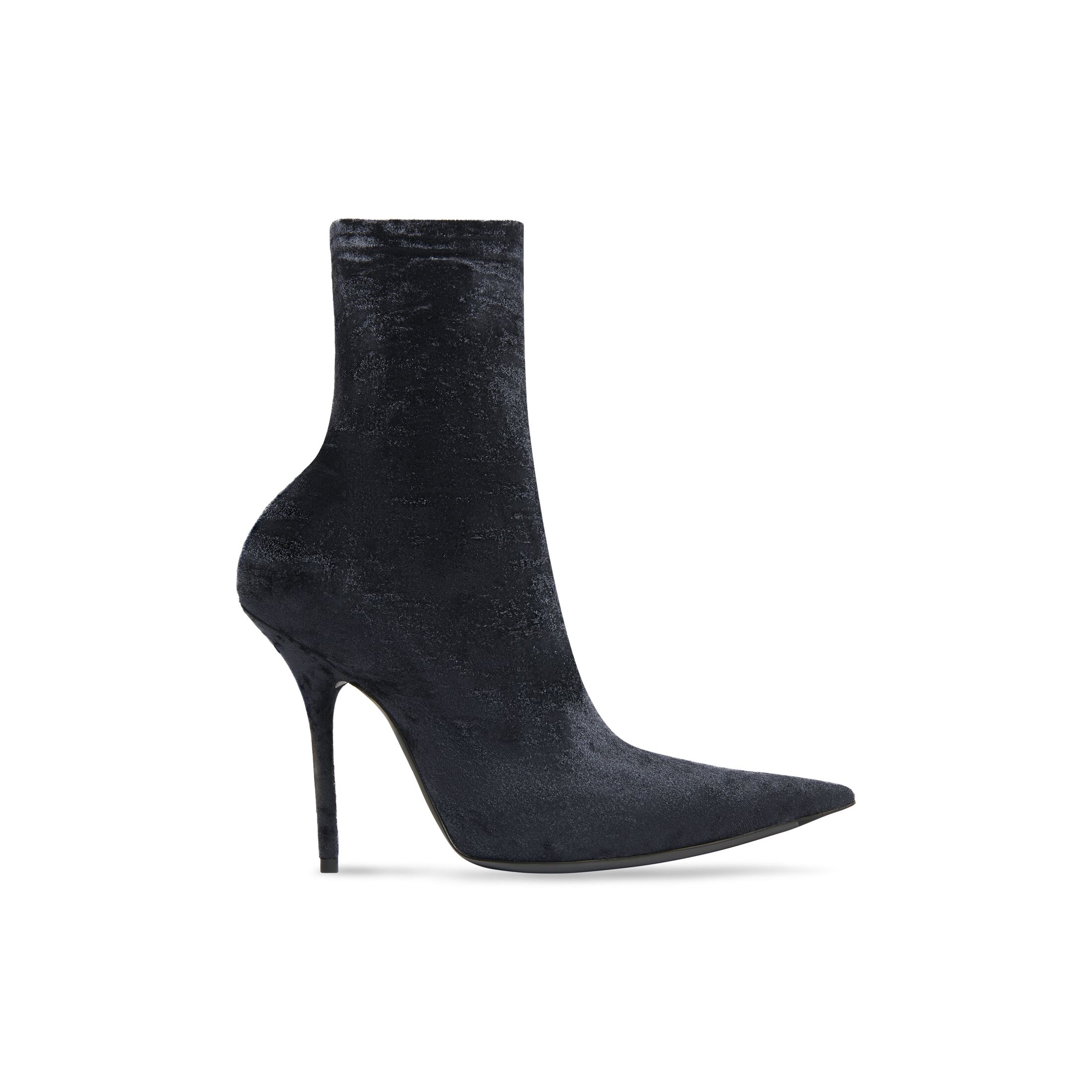 Giày Balenciaga Knife 110Mm Bootie Nữ Đen Nhung