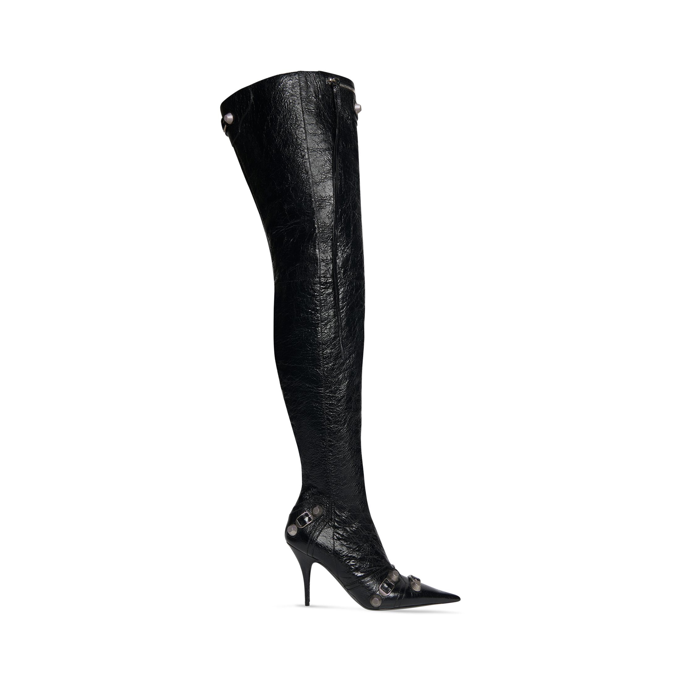 Giày Balenciaga Cagole 90Mm Over-The-Knee Boot Nữ Đen