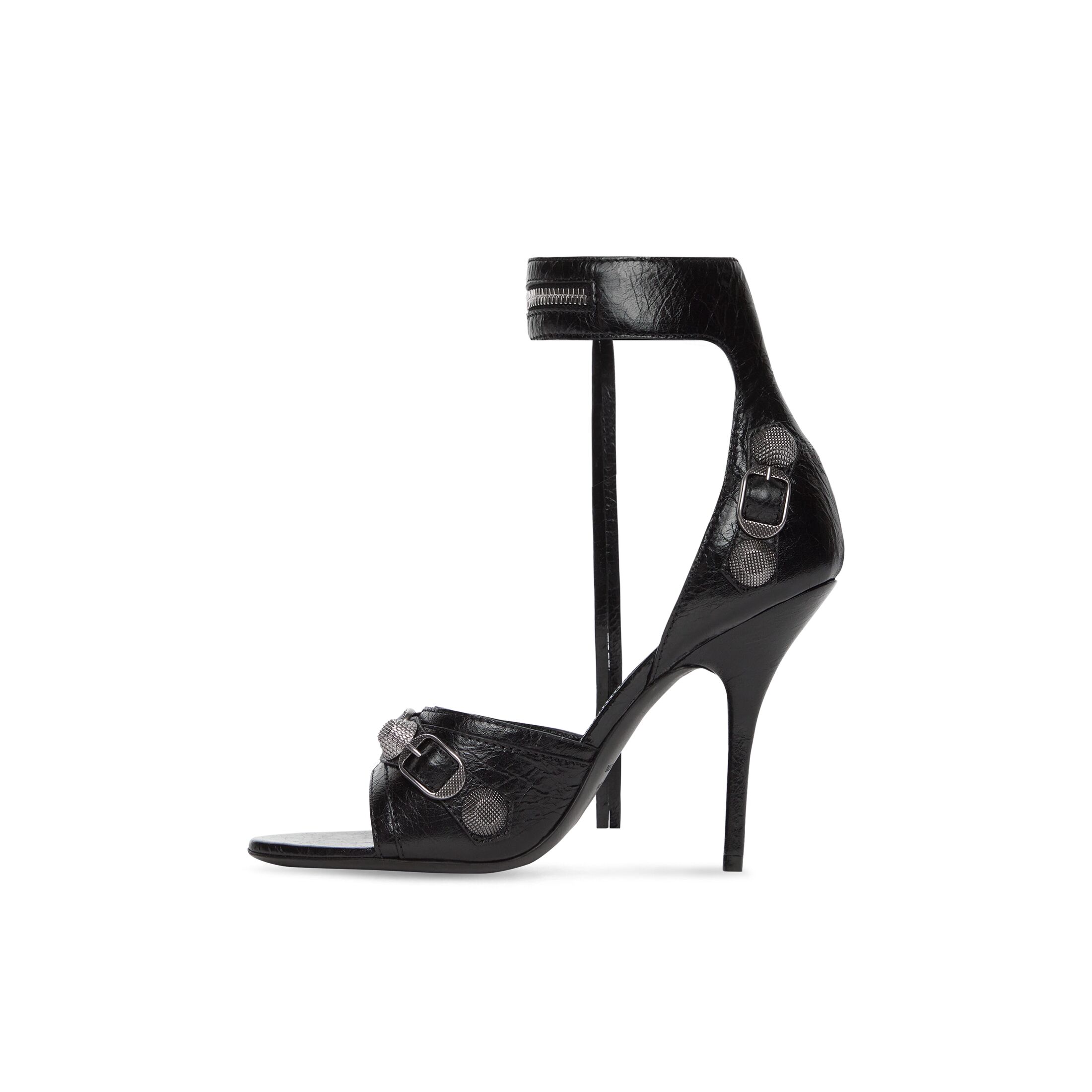 Giày Balenciaga Cagole 110Mm Sandal Nữ Đen