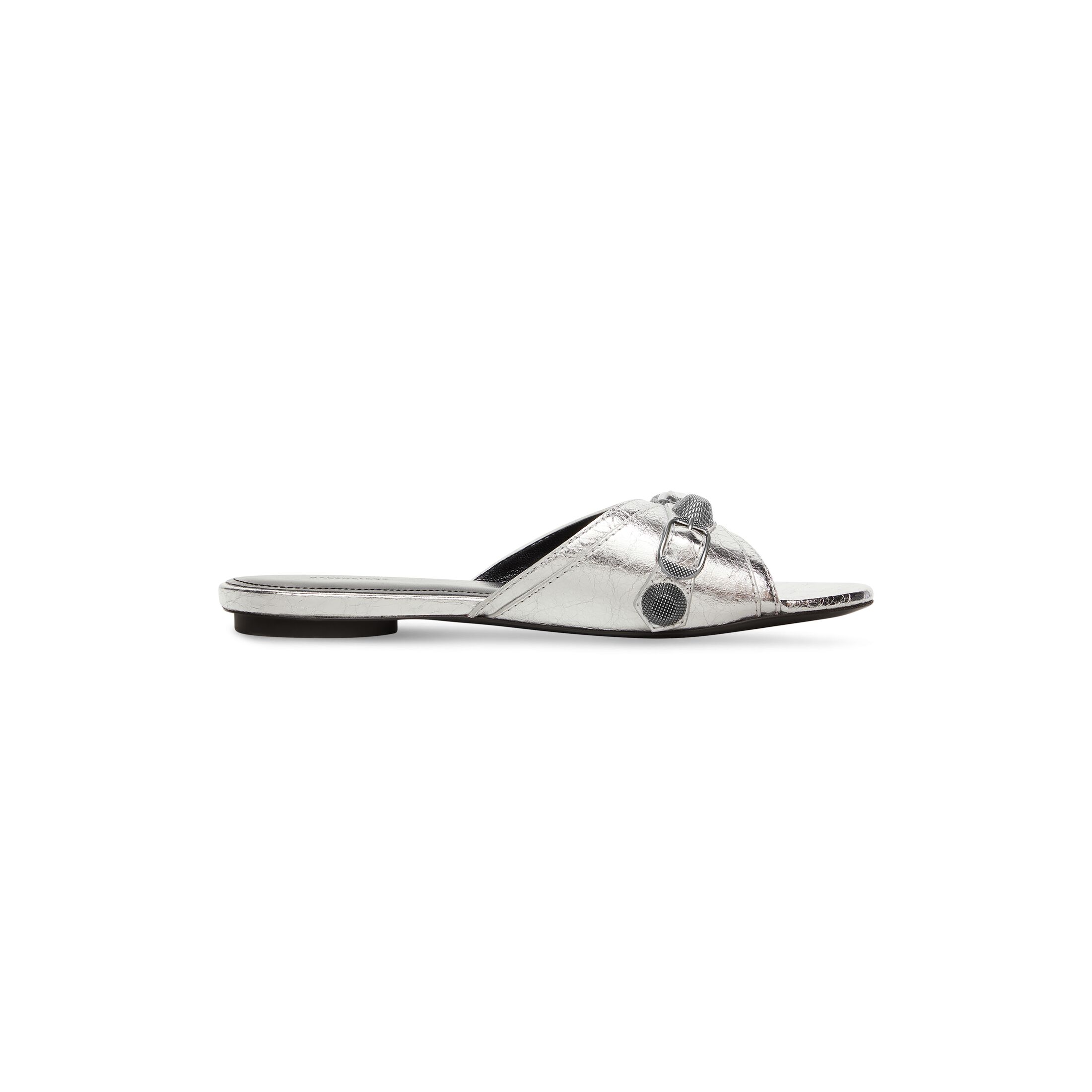 Dép Balenciaga Cagole Sandal Metallized Nữ Bạc