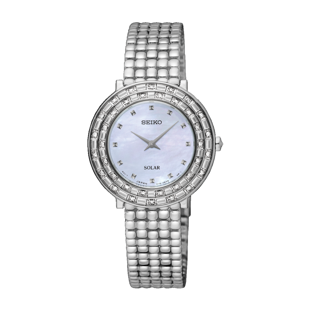 Đồng Hồ Seiko Diamond Collection SUP373 Nữ Xám Tím