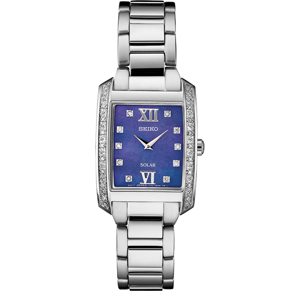 Đồng Hồ Seiko Diamond Collection SUP401 Nữ Xám Tím