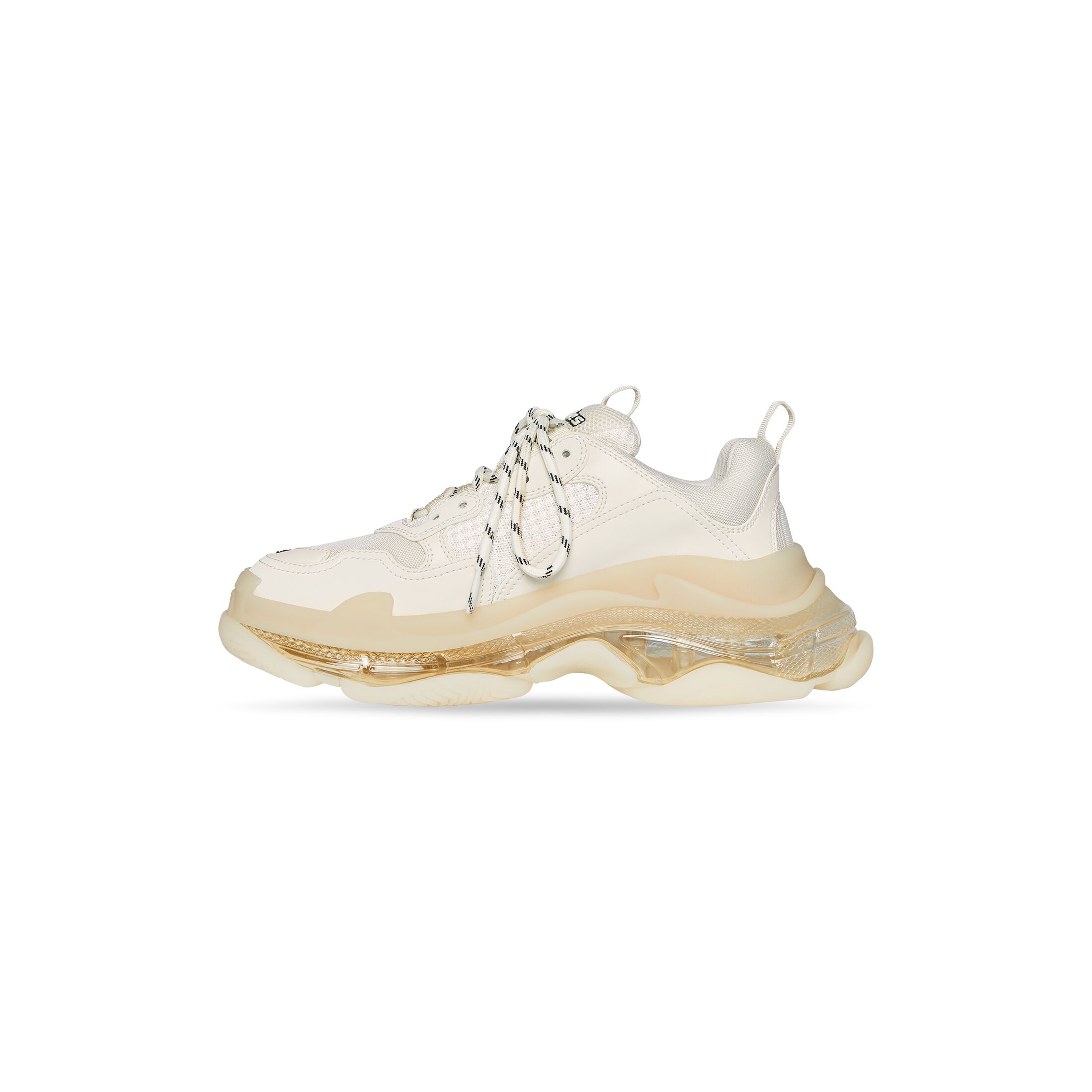 Giày Balenciaga Triple S Clear Sole Sneaker Nữ Be Nhạt