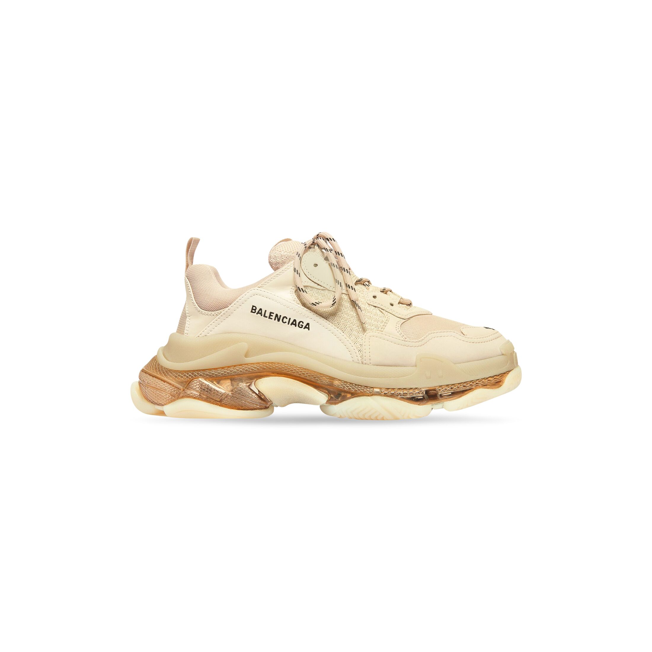 Giày Balenciaga Triple S Clear Sole Sneaker Nữ Be