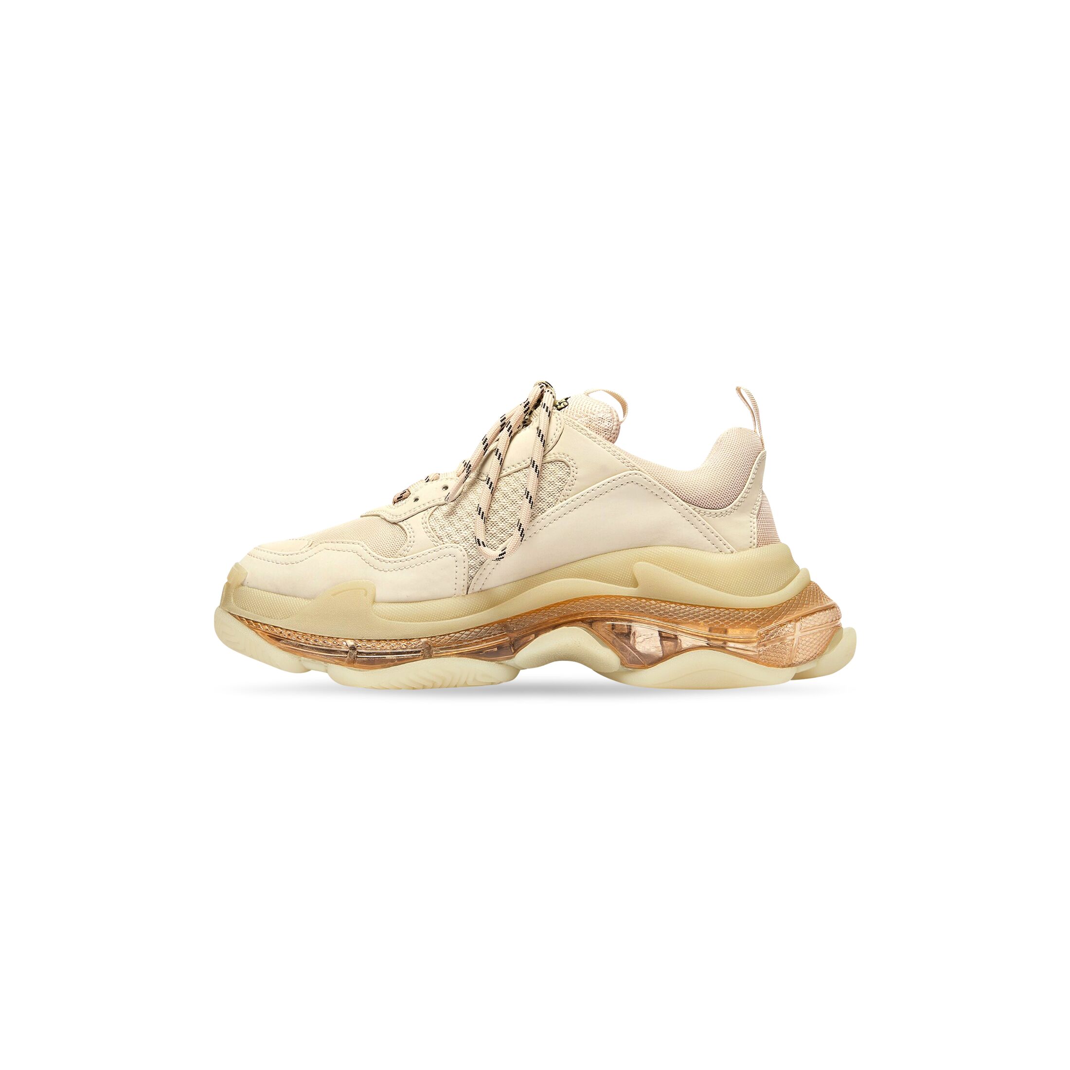 Giày Balenciaga Triple S Clear Sole Sneaker Nữ Be