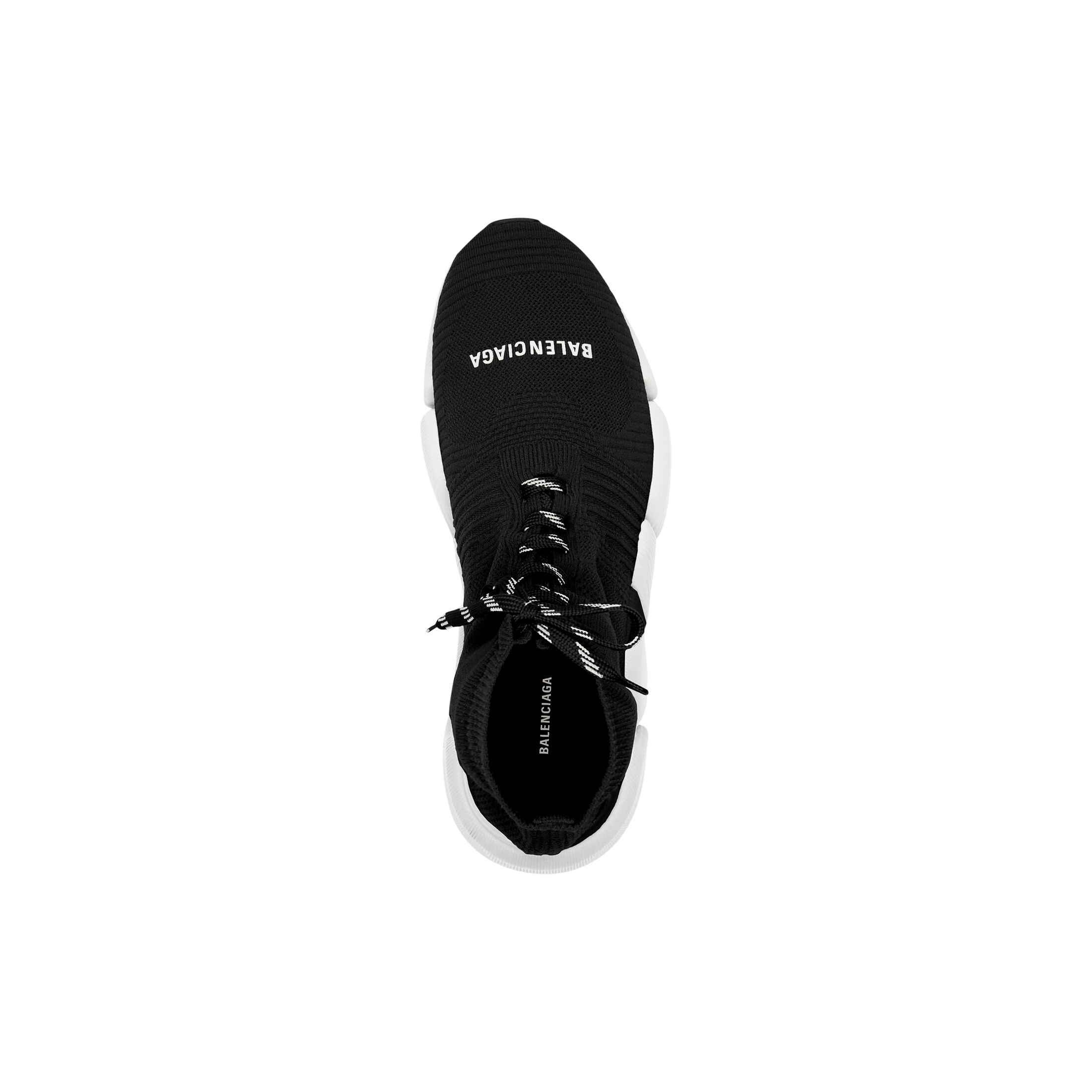 Giày Balenciaga Speed 2.0 Lace-Up Sneaker Nữ Đen Trắng