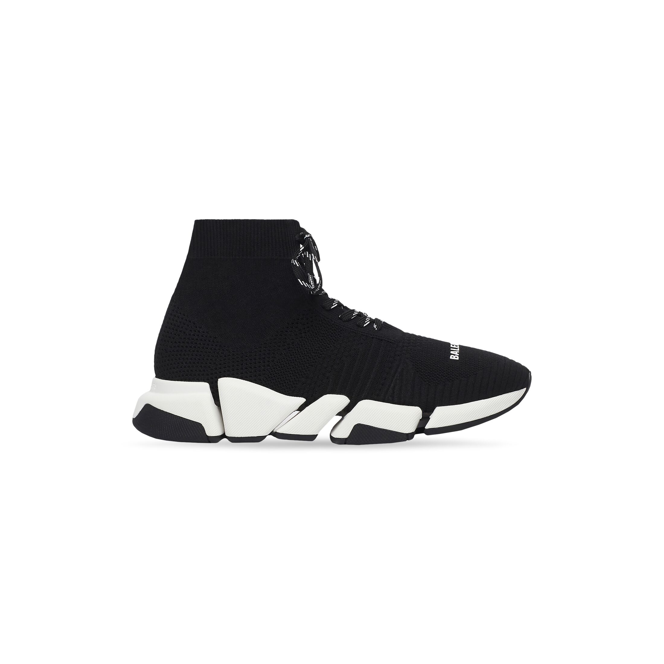 Giày Balenciaga Speed Lace-Up Sneaker Nữ Đen Trắng