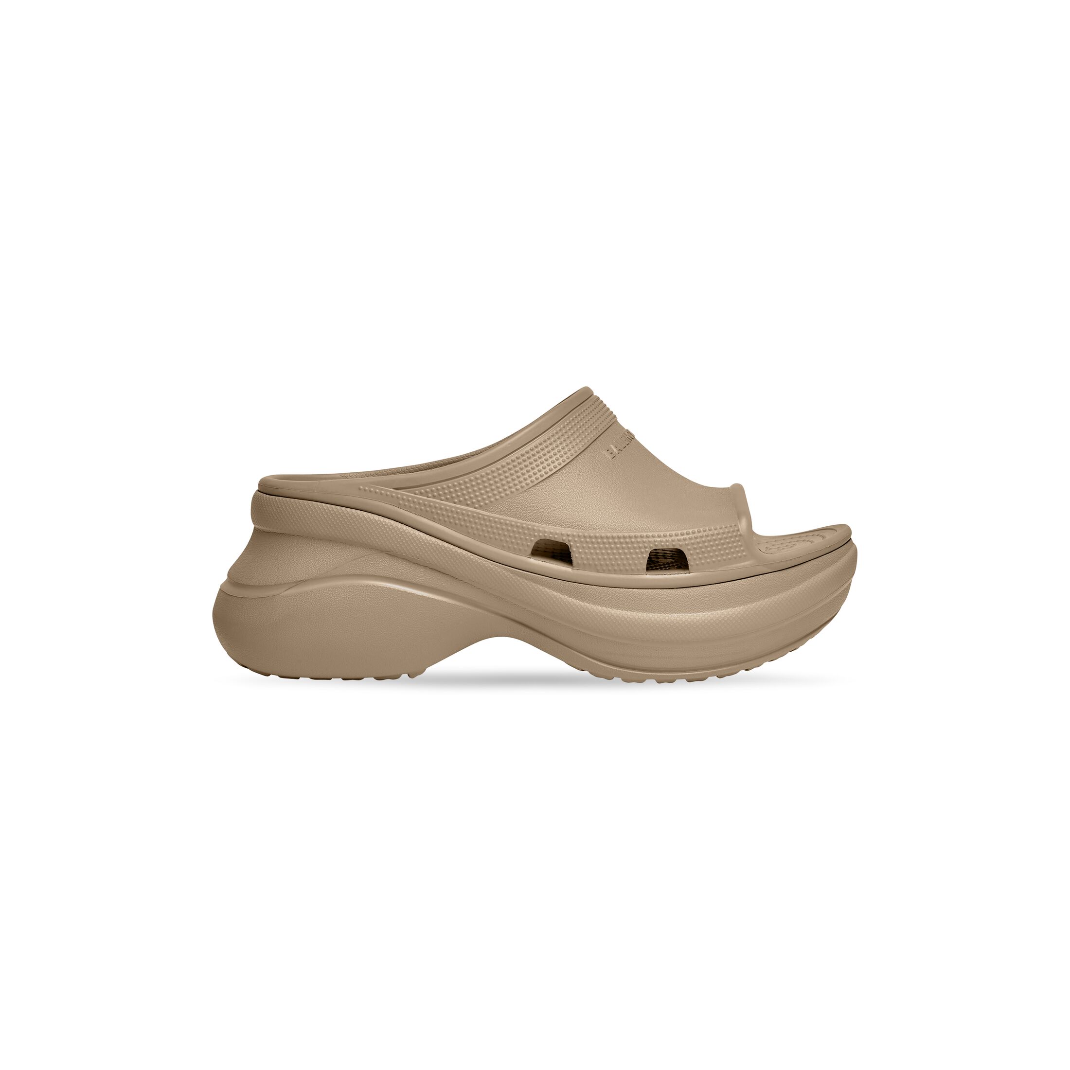 Giày Balenciaga Pool Crocs Slide Sandal Nữ Be