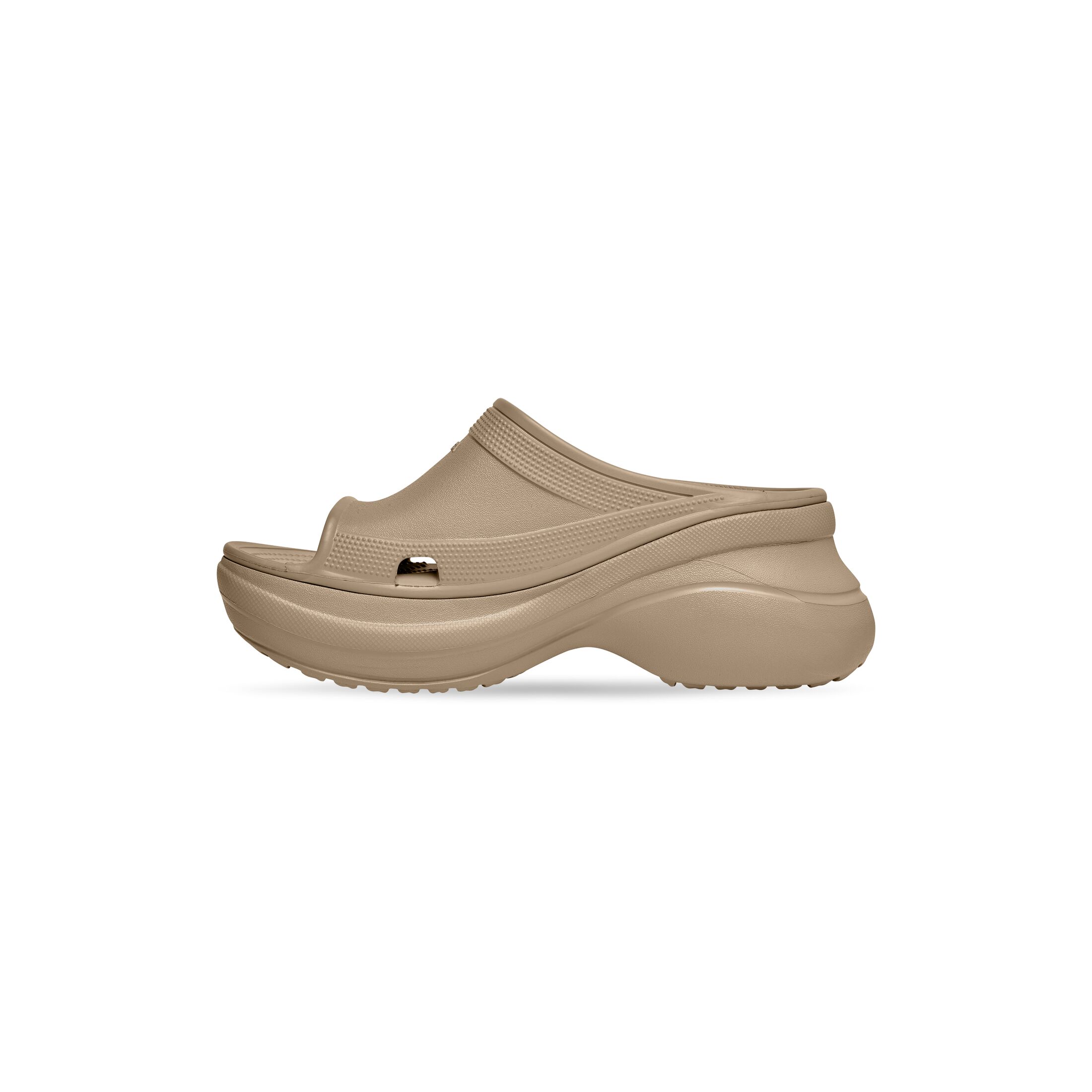 Giày Balenciaga Pool Crocs Slide Sandal Nữ Be