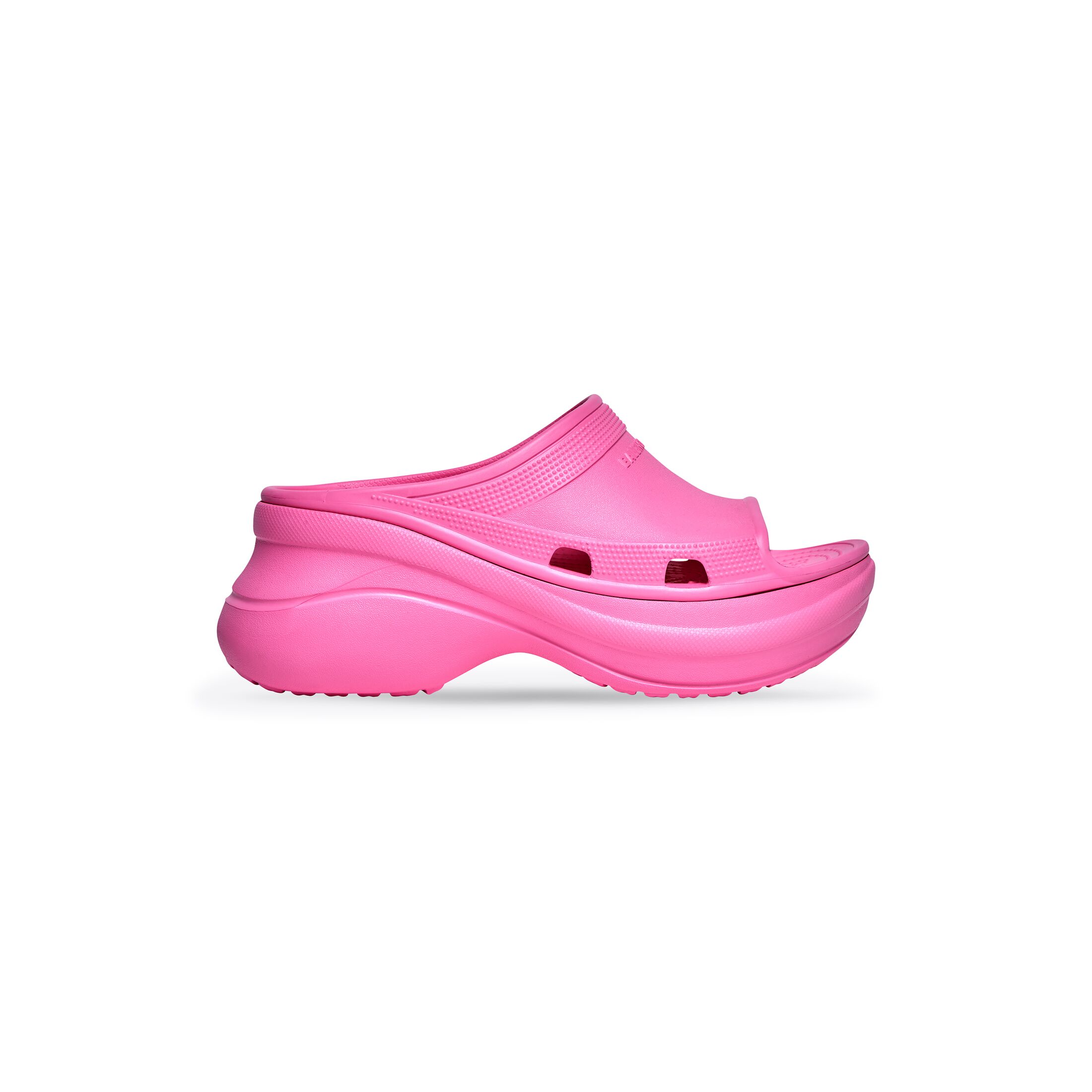 Giày Balenciaga Pool Crocs Slide Sandal Nữ Hồng Đậm