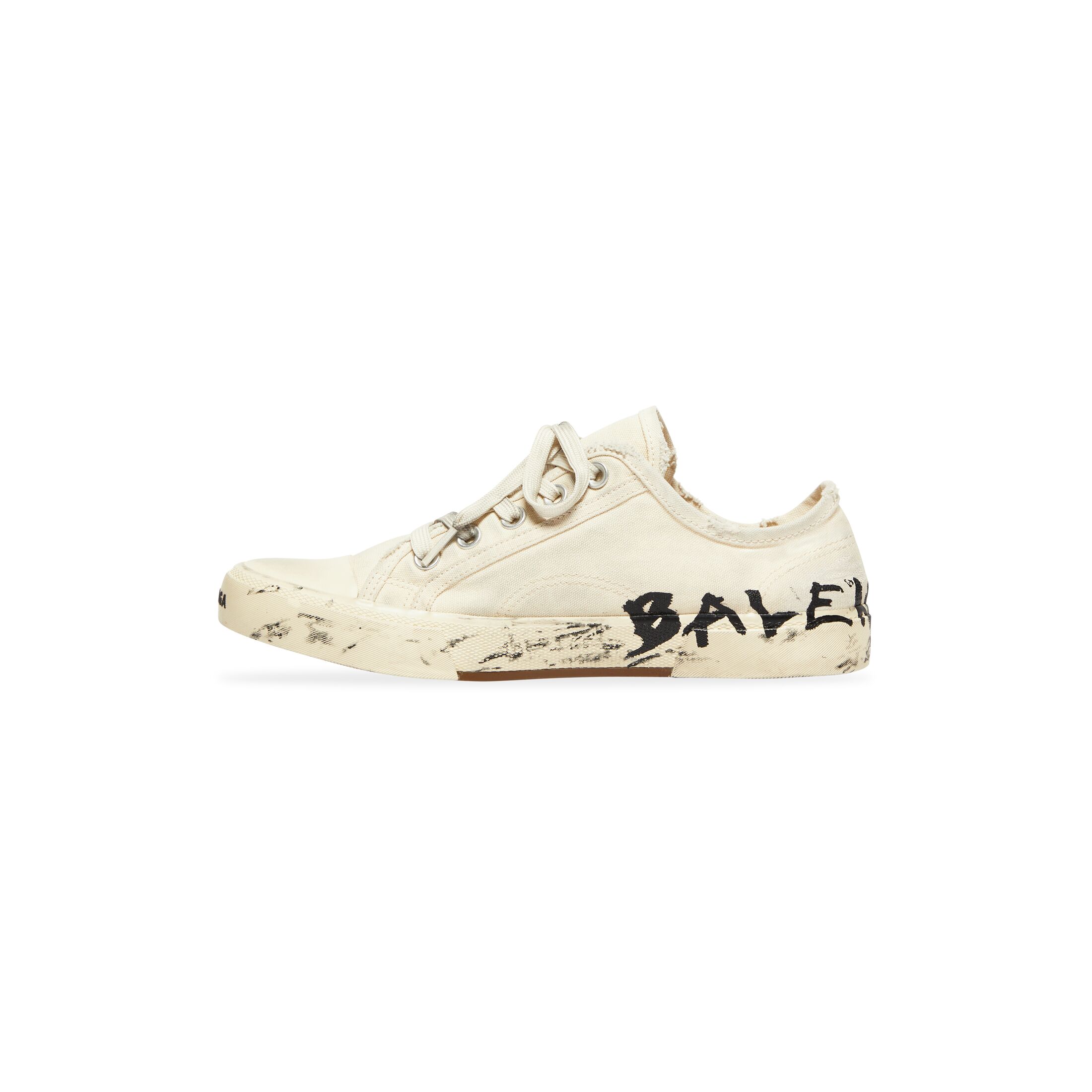 Giày Balenciaga Paris Low Top Graffiti Sneaker Nữ Trắng