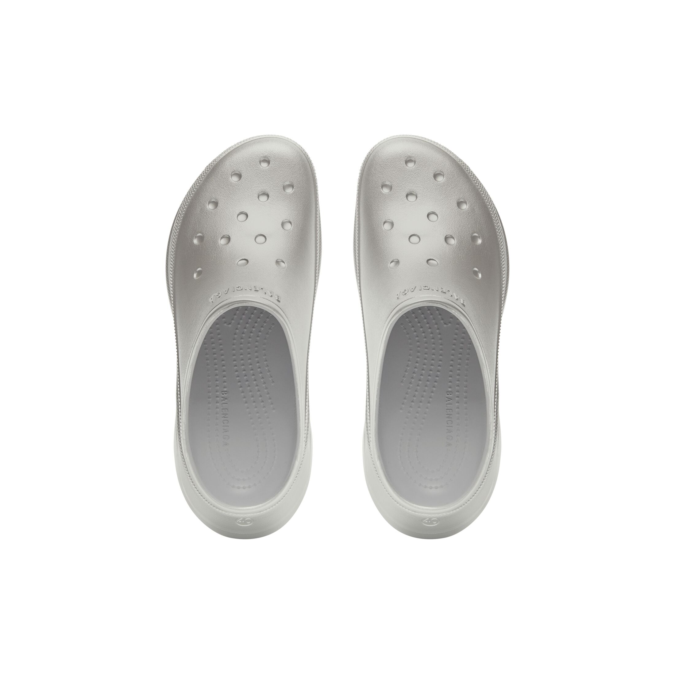 Giày Balenciaga Crocs Mule Nữ Bạc