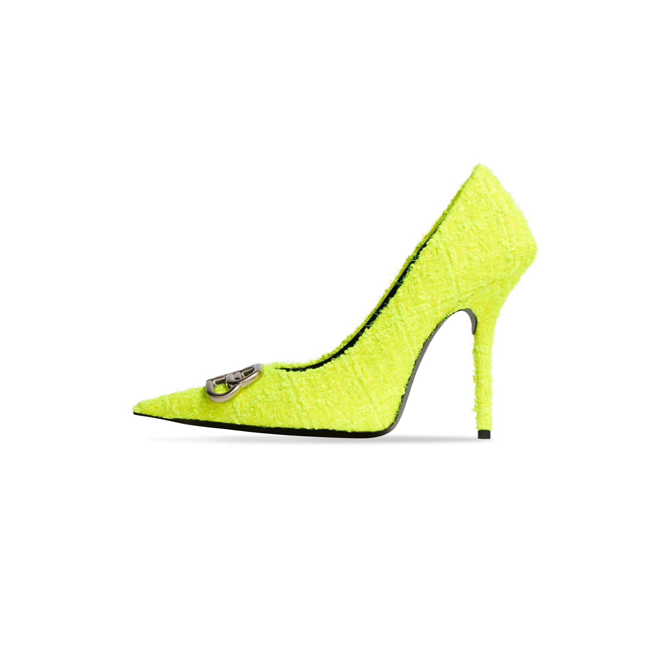 Giày Balenciaga Square Knife Bb 110Mm Pump Nữ Vàng Neon