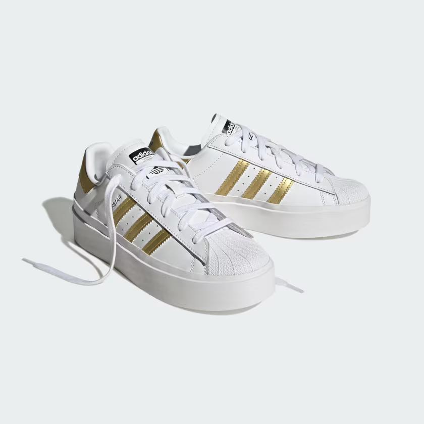 Giày Adidas Superstar Bonega Nữ Trắng Vàng