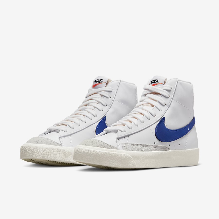 Giày Nike Blazer Mid '77 Nữ Trắng Xanh Dương