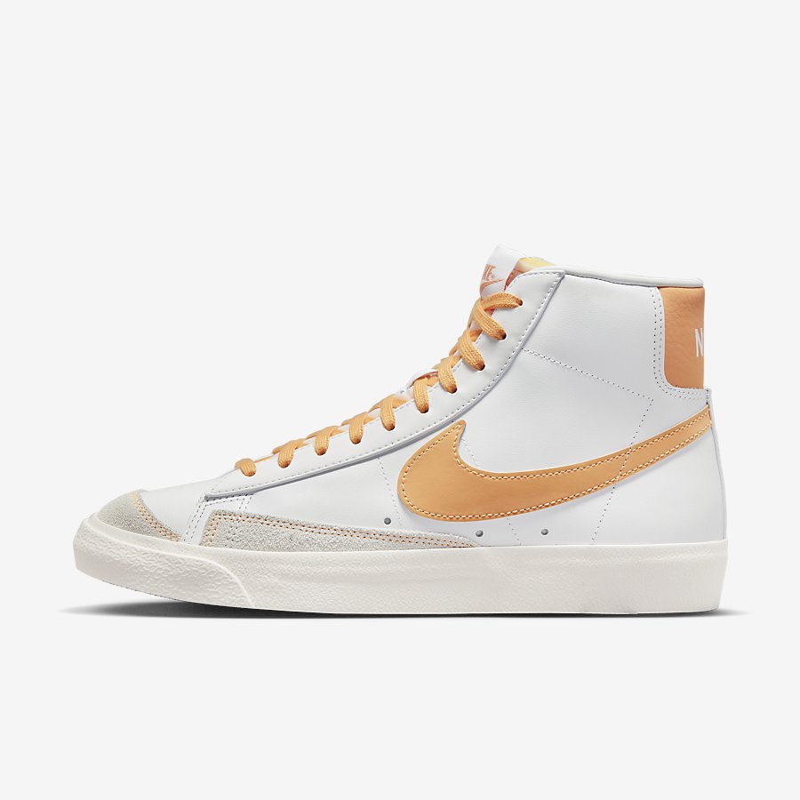 Giày Nike Blazer Mid '77 Nữ Trắng Cam