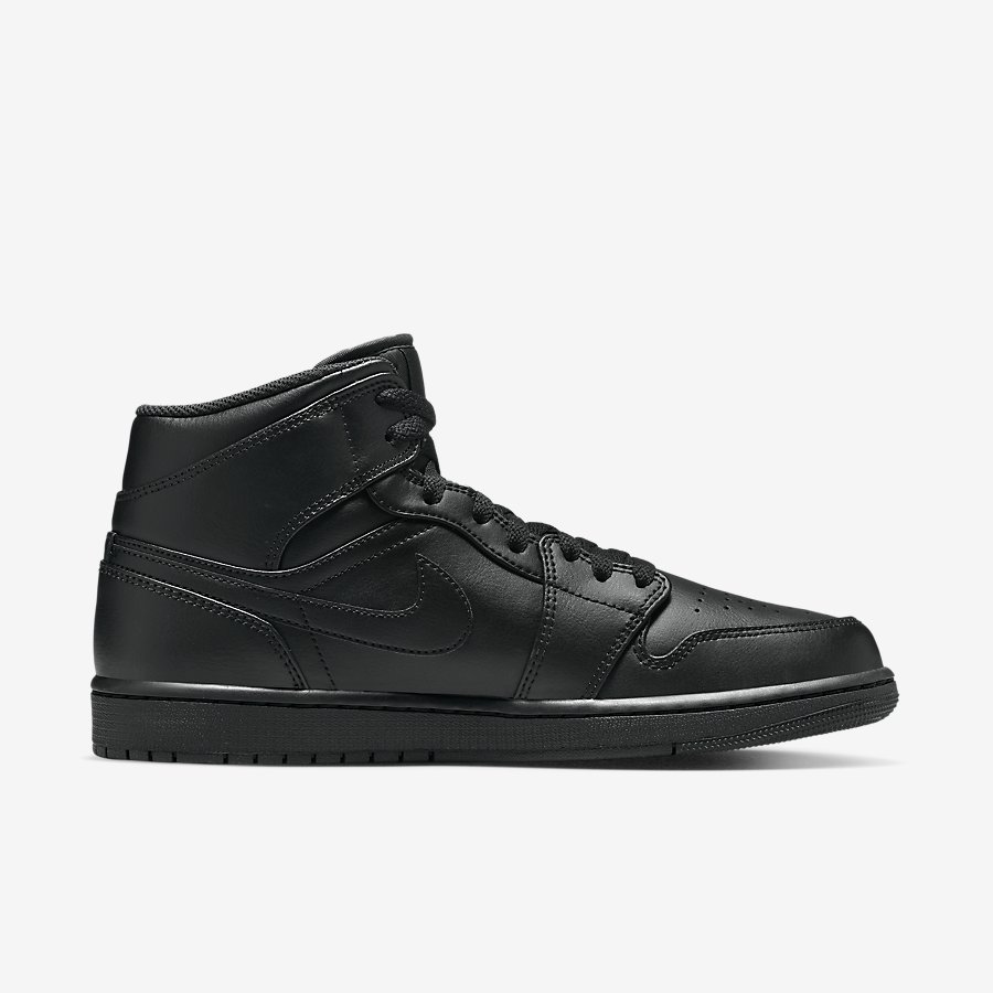 Giày Nike Air Jordan 1 Mid Nữ Đen Full