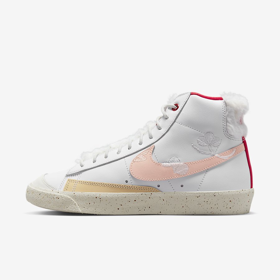 Giày Nike Blazer Mid Premium Nữ Trắng Hồng