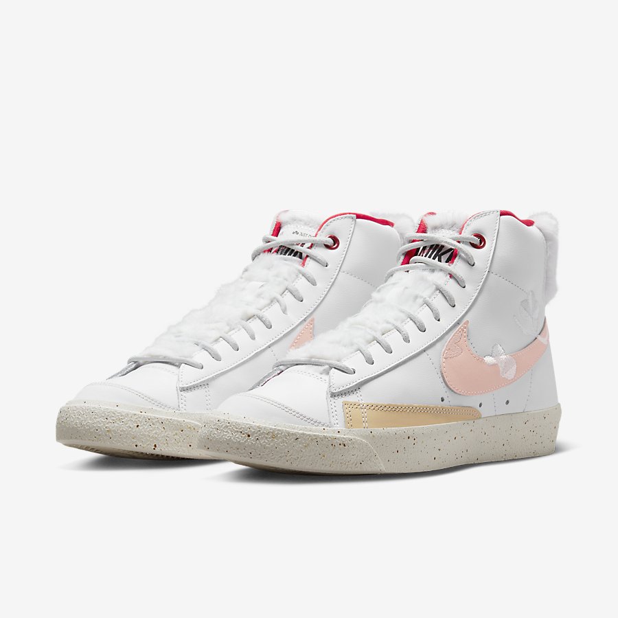 Giày Nike Blazer Mid Premium Nữ Trắng Hồng