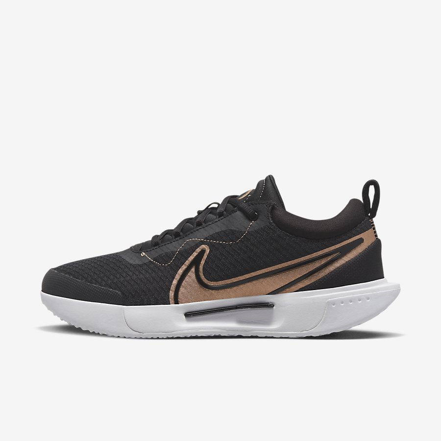 Giày Nikecourt Air Zoom Pro Nữ Đen Cam