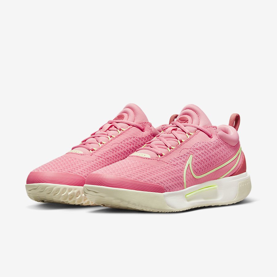 Giày Nikecourt Air Zoom Pro Nữ Trắng Hồng 