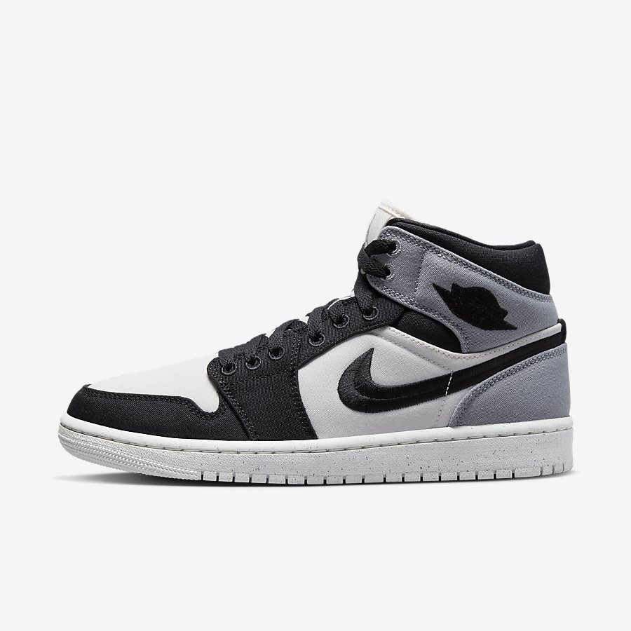 Giày Nike Air Jordan 1 Mid Se Nữ Đen Xám