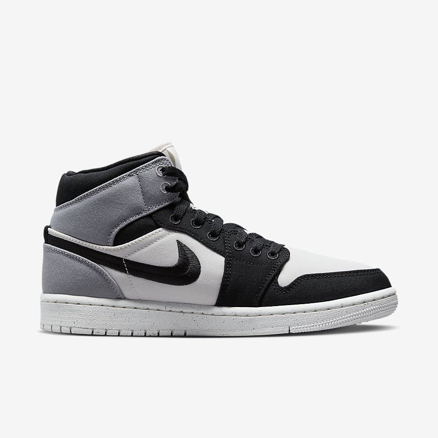 Giày Nike Air Jordan 1 Mid Se Nữ Đen Xám