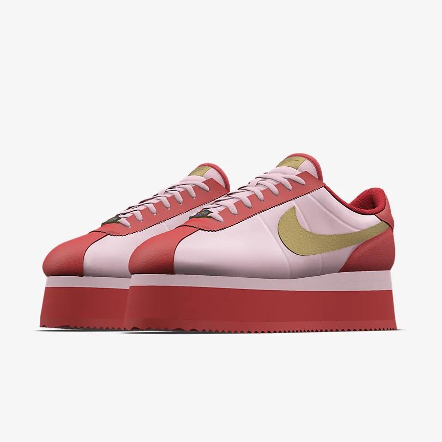 Giày Nike Cortez Platform Unlocked By You Nữ Đỏ