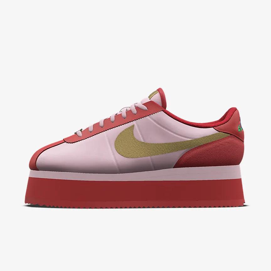 Giày Nike Cortez Platform Unlocked By You Nữ Đỏ