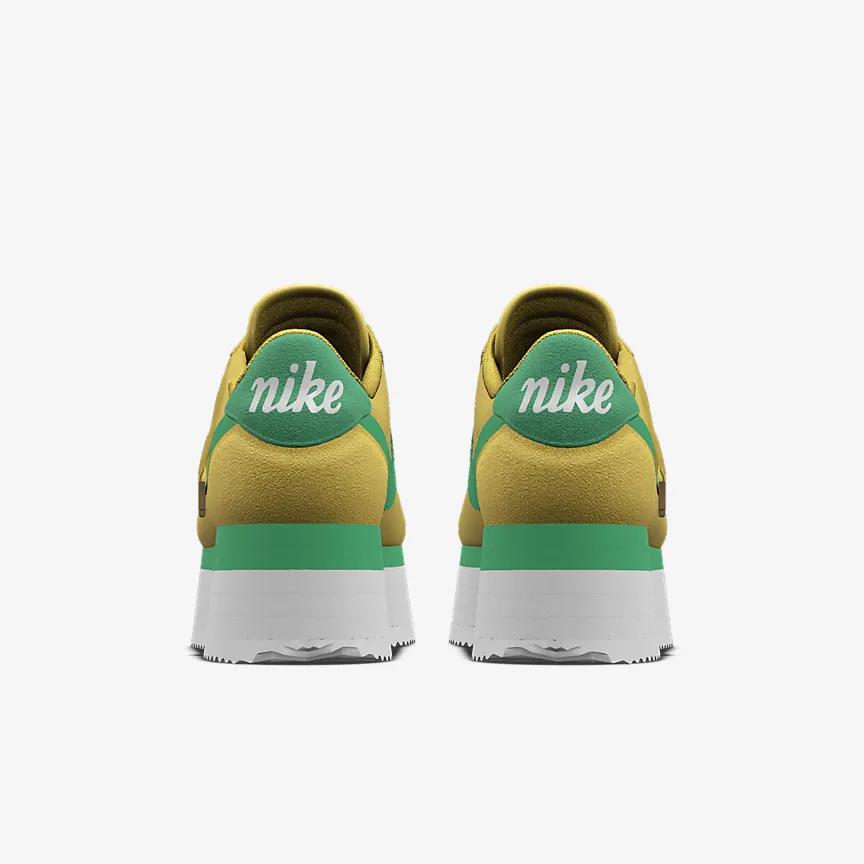 Giày Nike Cortez Platform Unlocked By You Nữ Vàng