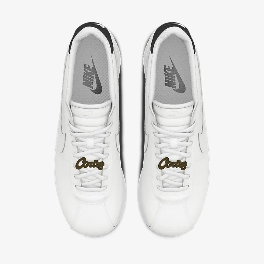 Giày Nike Cortez Platform Unlocked By You Nữ Trắng Đen